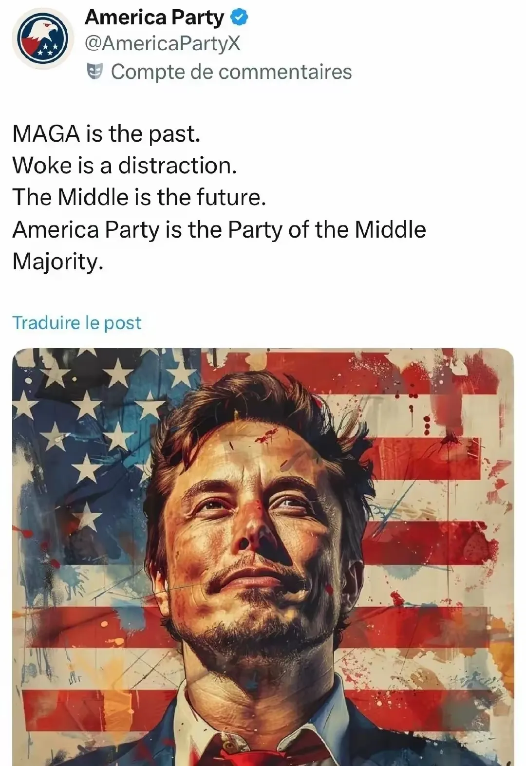 美国党开始搞事了！马斯克创立的“美国党”如今正式向特朗普领导的共和党发起挑战！