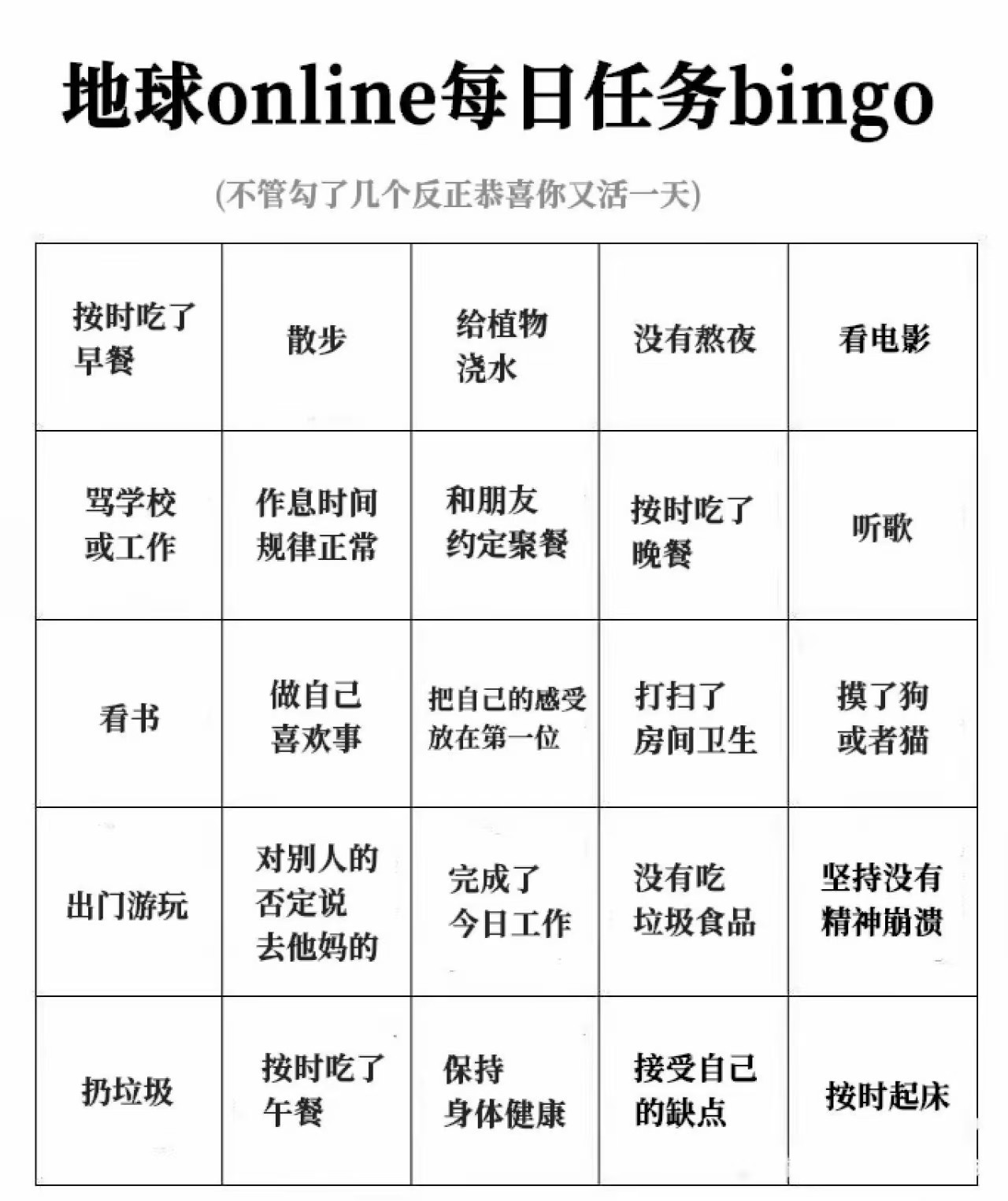 真了不起，又活一天​​​