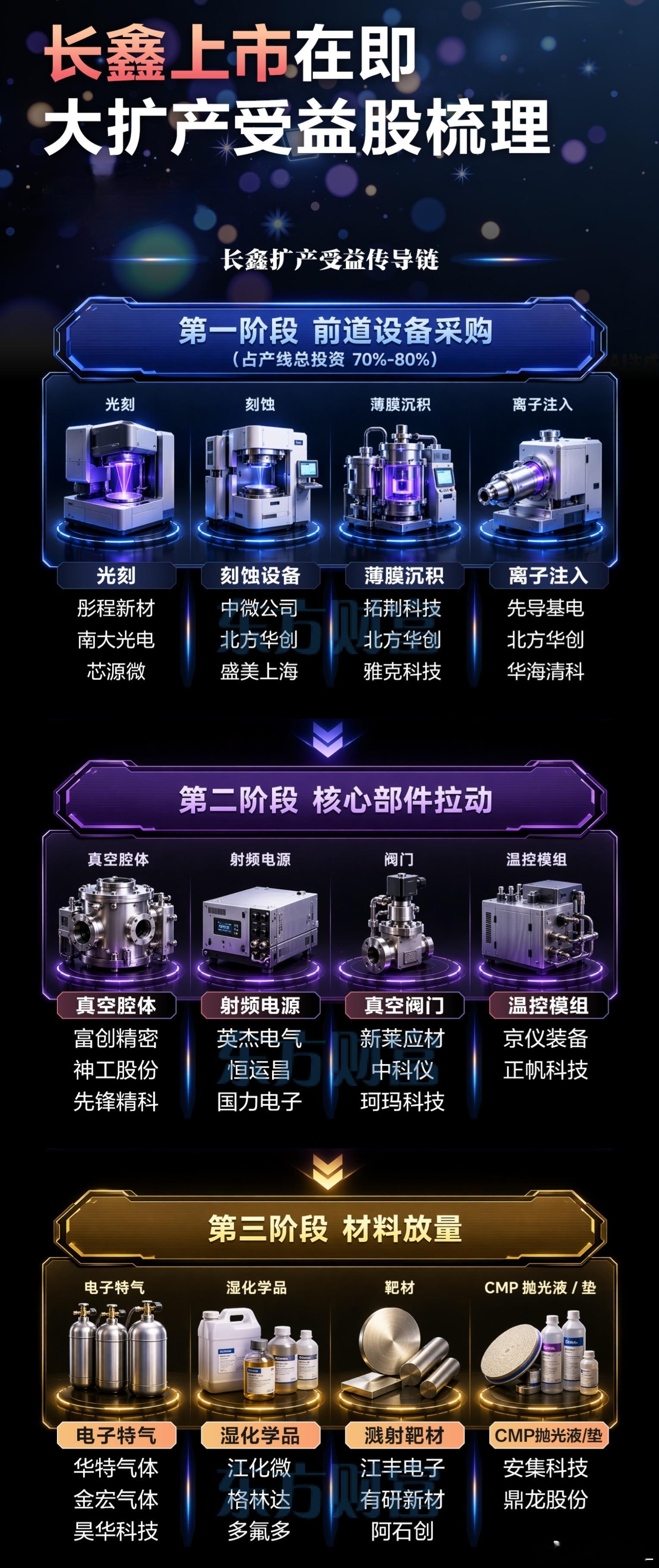 长鑫科技上市受益股