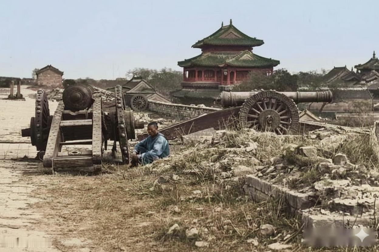 这张照片是第二次鸦片战争期间，由英国战地摄影师费利斯·比托于1860年10月在北