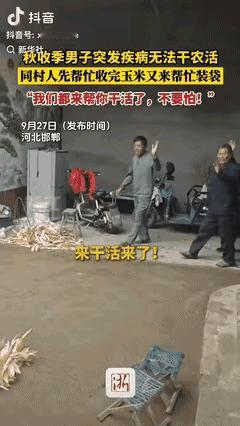 秋收的时候，不得了，河北邯郸一个农户，常年在地里刨食，突然脑出血，人是救回来了，