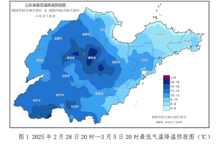 山东发布海上大风和寒潮预警, 最低气温低至-8℃