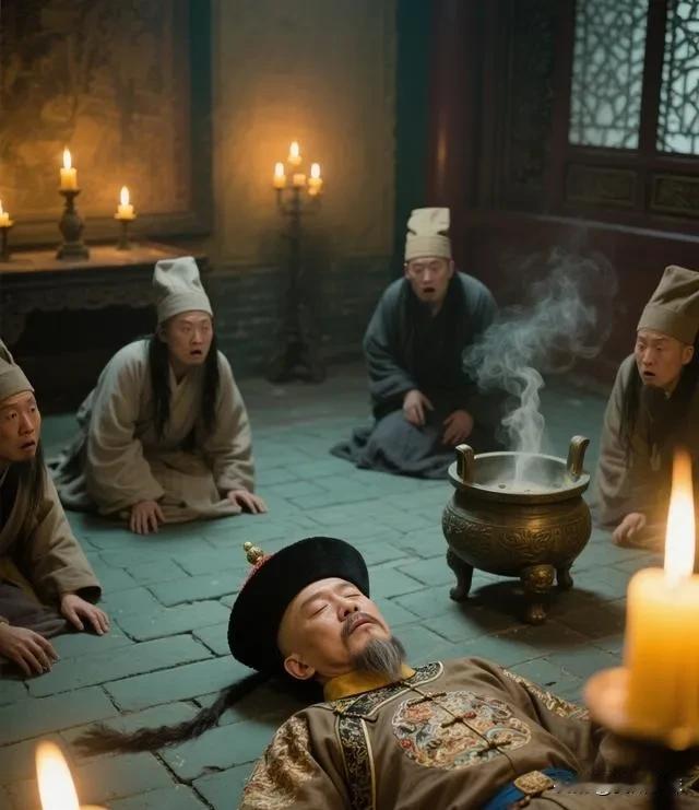1735年10月8日深夜，57岁雍正突然死在距京20公里的圆明园，从得病到死亡，