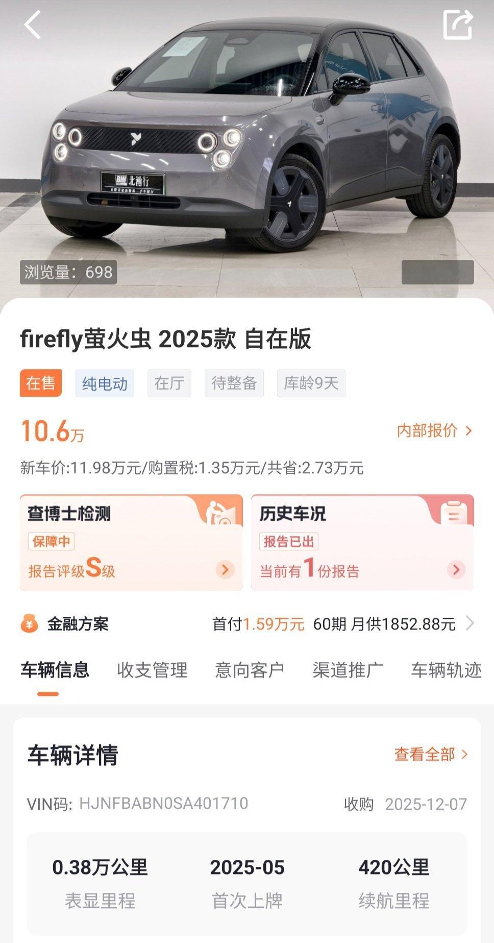 失策了，怪我太自信了本以为这车没到家就得被抢走调个价吧，毕竟这个价不如买新车了这