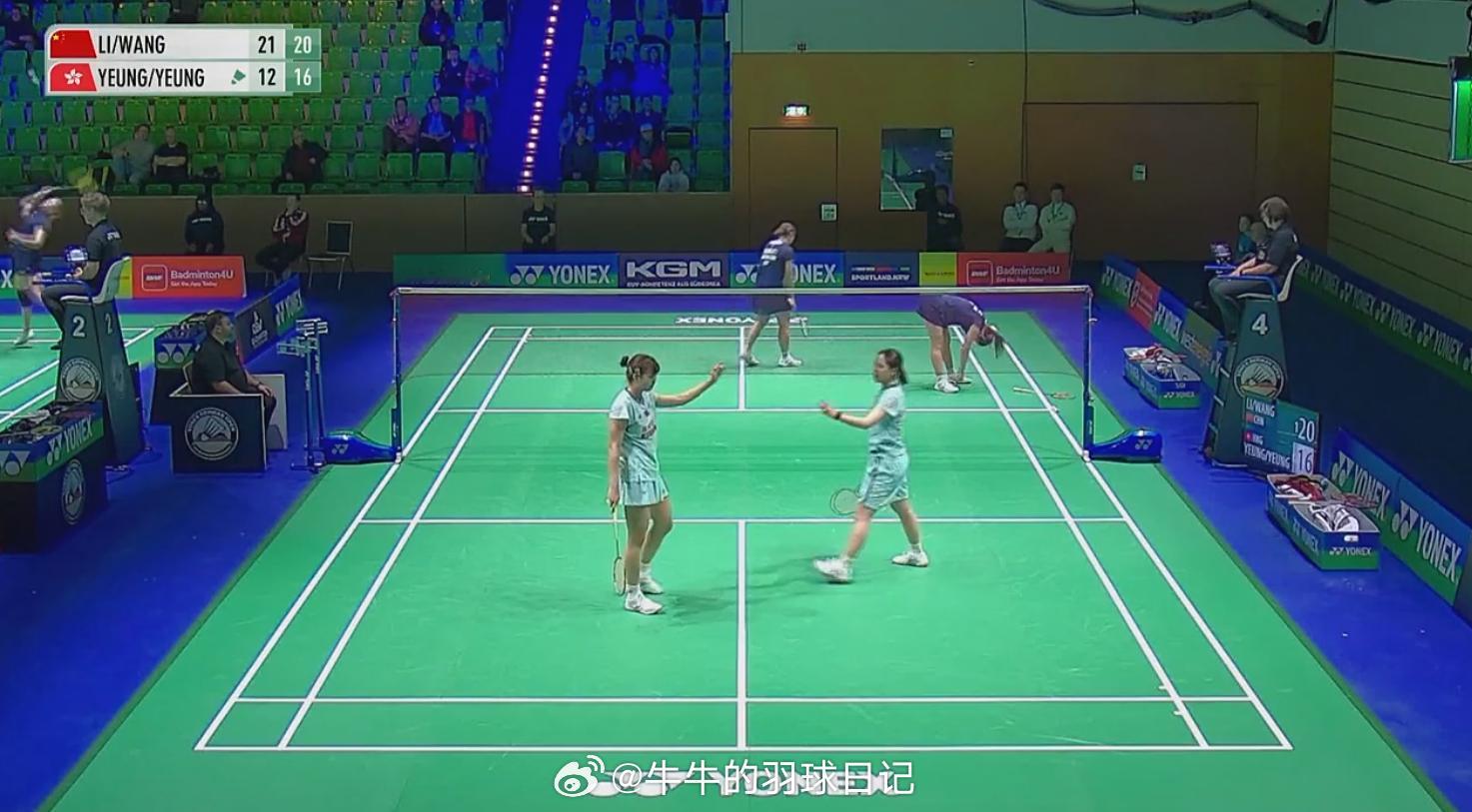 2026年德国羽毛球公开赛女双1/16赛李怡婧/王漪朵21-122