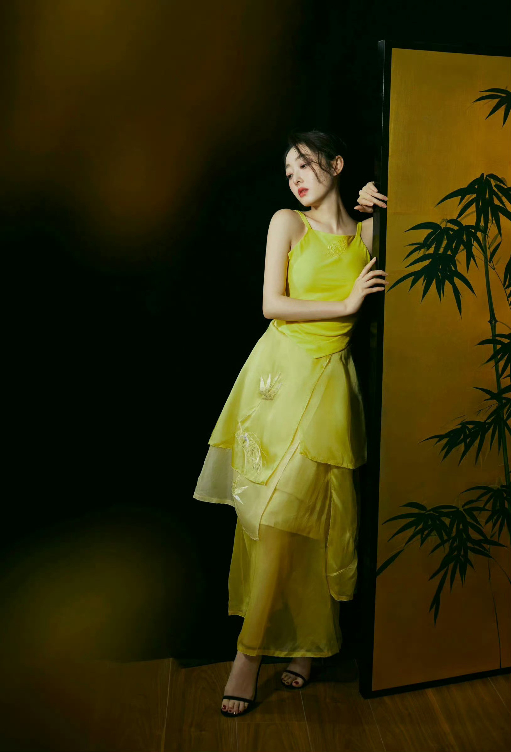 蒋梦婕，黄纱裙柔美风格大片​​​
