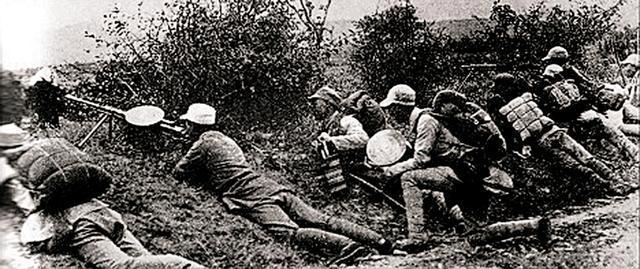 我军攻入敌据点，余敌凶猛反冲击，我军刺死米森小队长，全歼该敌这是抗日战争敌