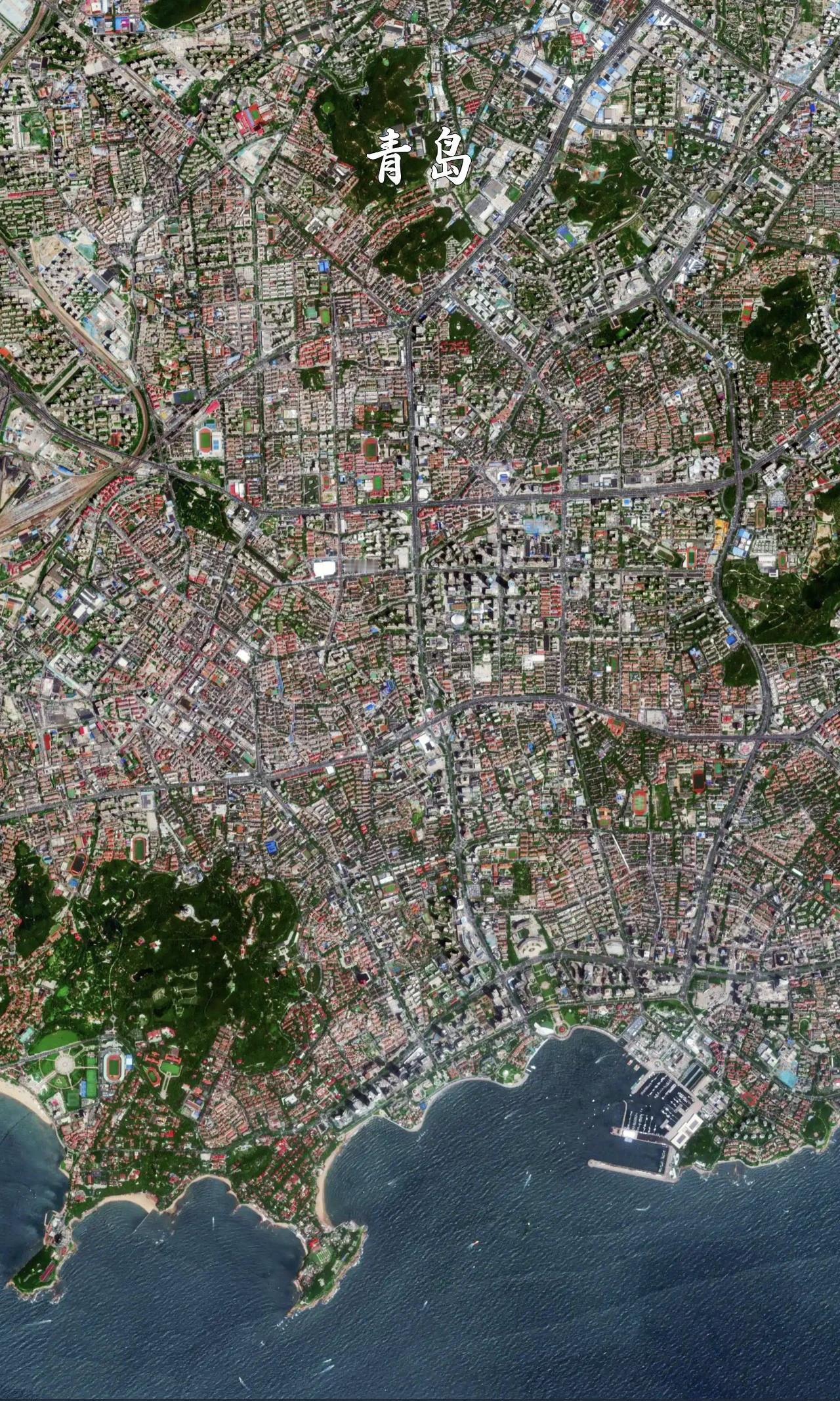 青岛市高清卫星图