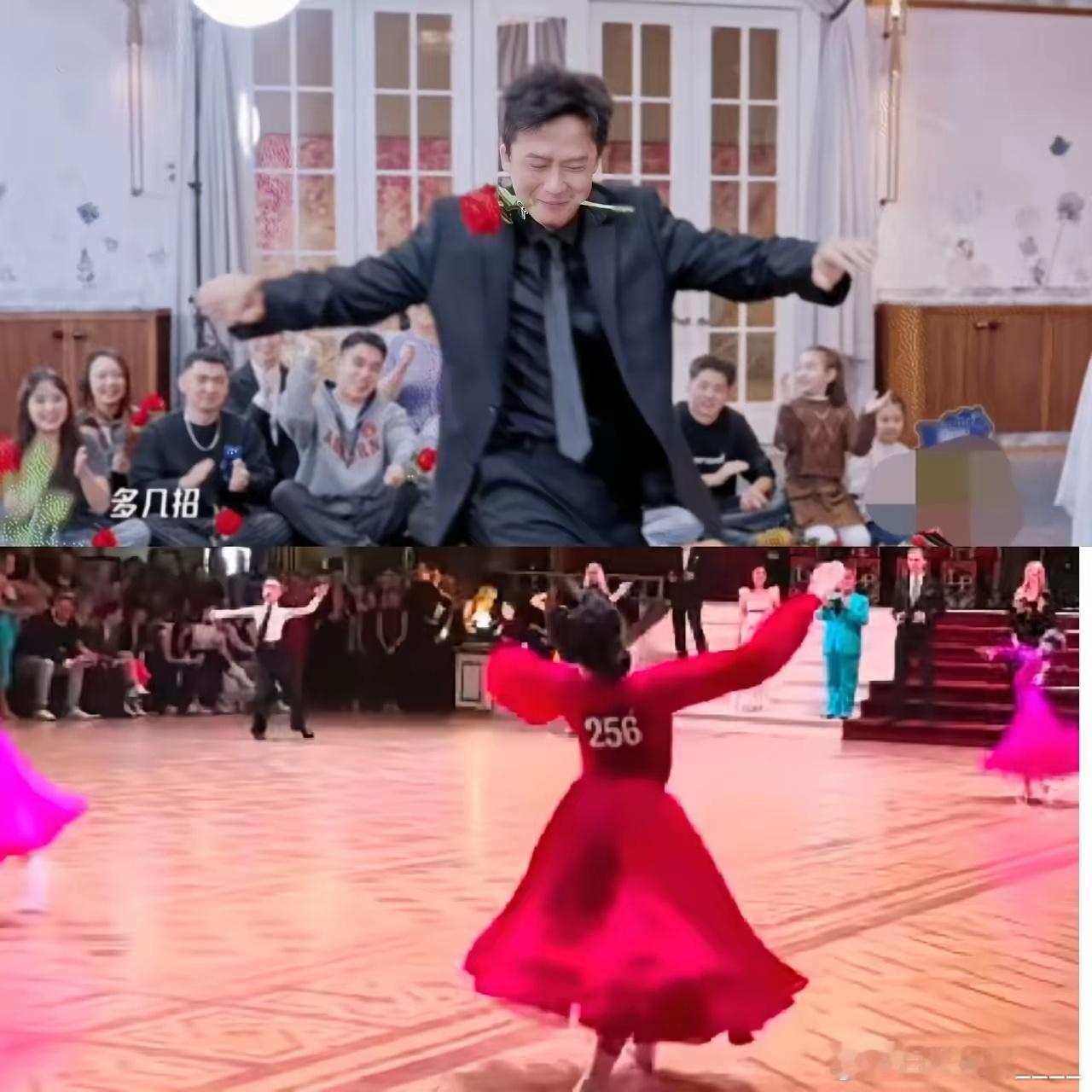 我有强烈的预感，​邓超这会儿嘴角估计都要咧到后耳根了​这次小花妹妹在国际拉丁舞比