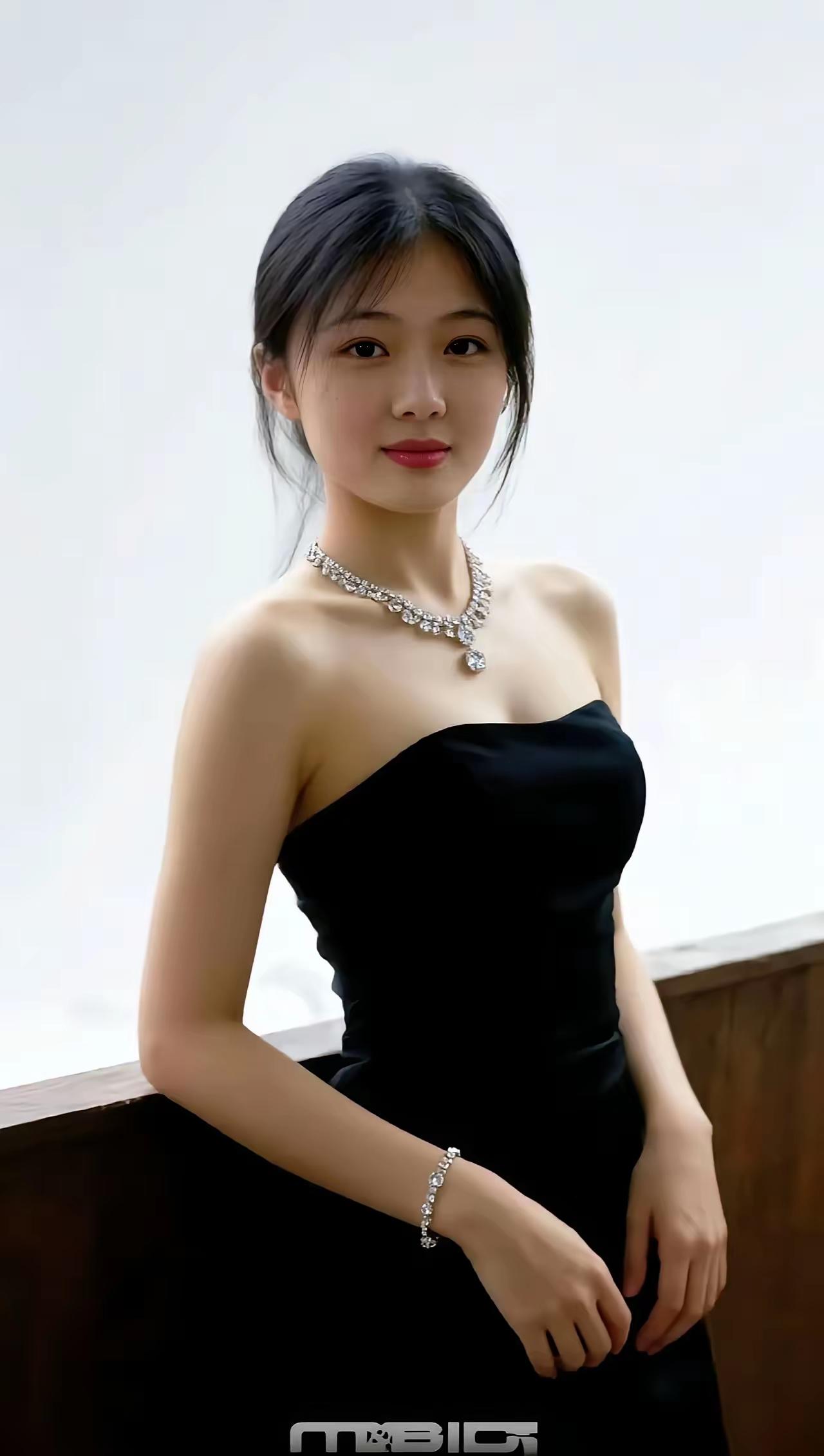 优雅黑裙，闪耀珠宝，气质女神💃✨