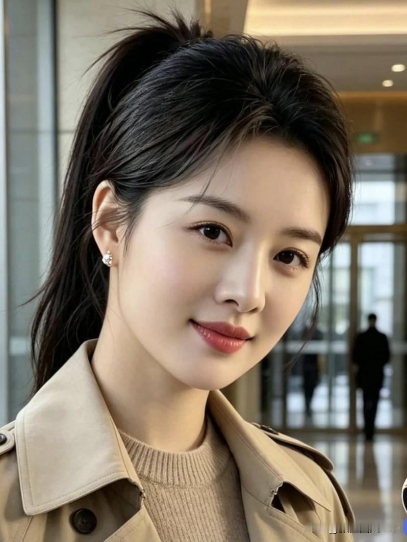 她眉梢带笑，眼里盛着揉碎的星光，不用刻意堆砌精致妆容，站在那儿就像春末刚拂过巷口