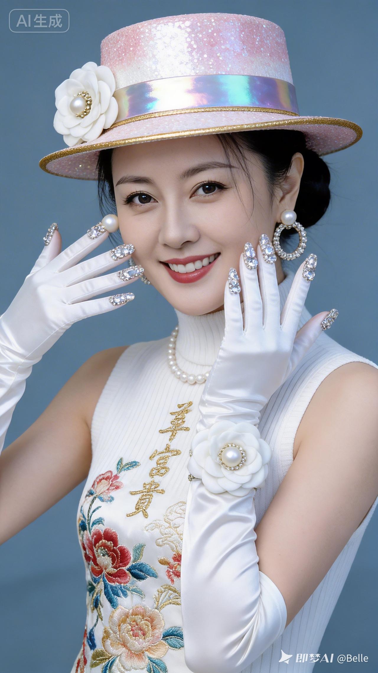 优雅复古风，珍珠与花朵的完美搭配，尽显贵族气质！👗💍🌸