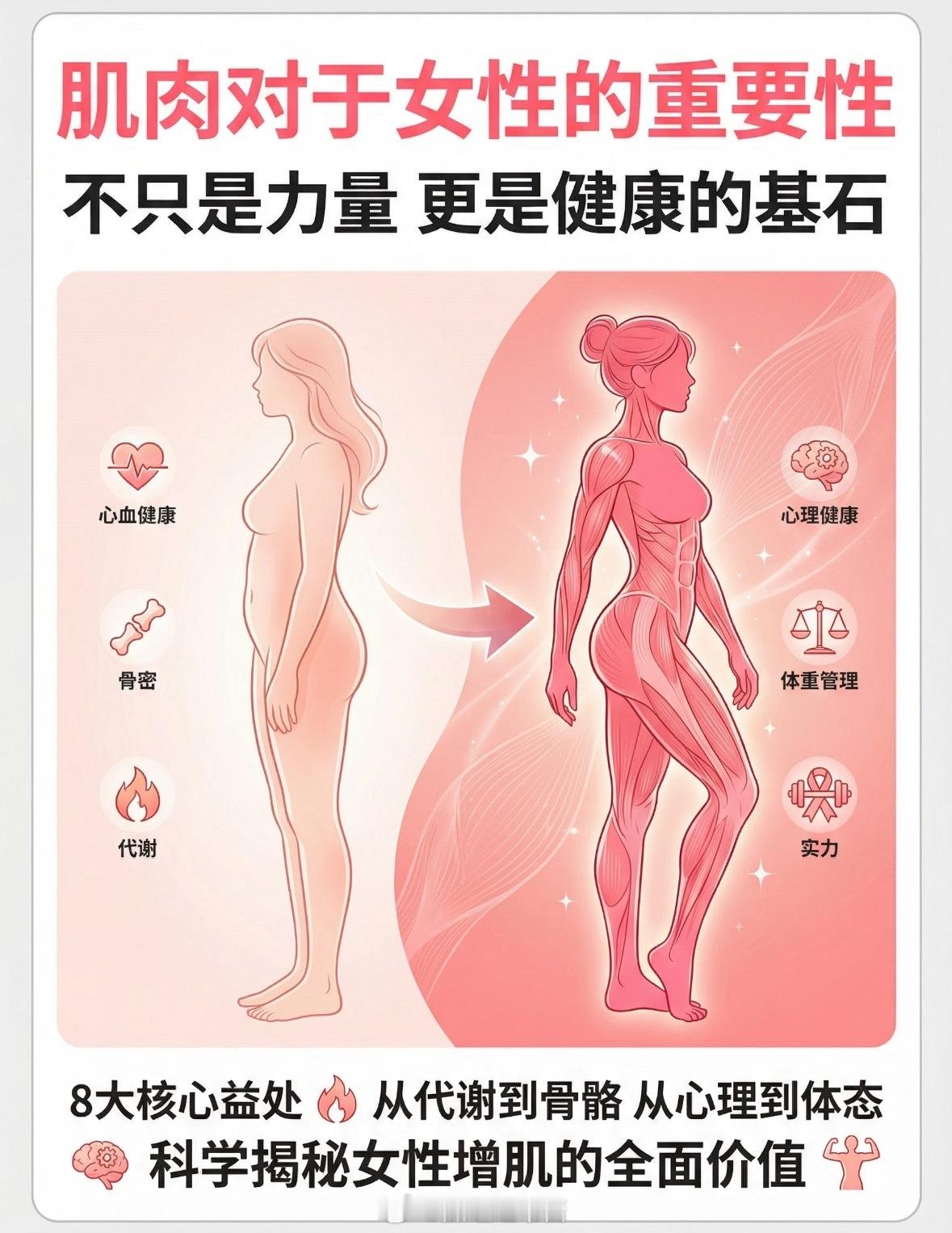 肌肉才是女人最好的“抗衰衣”为什么劝你一定要练点肌肉？肌肉就是人体的“燃脂机器”