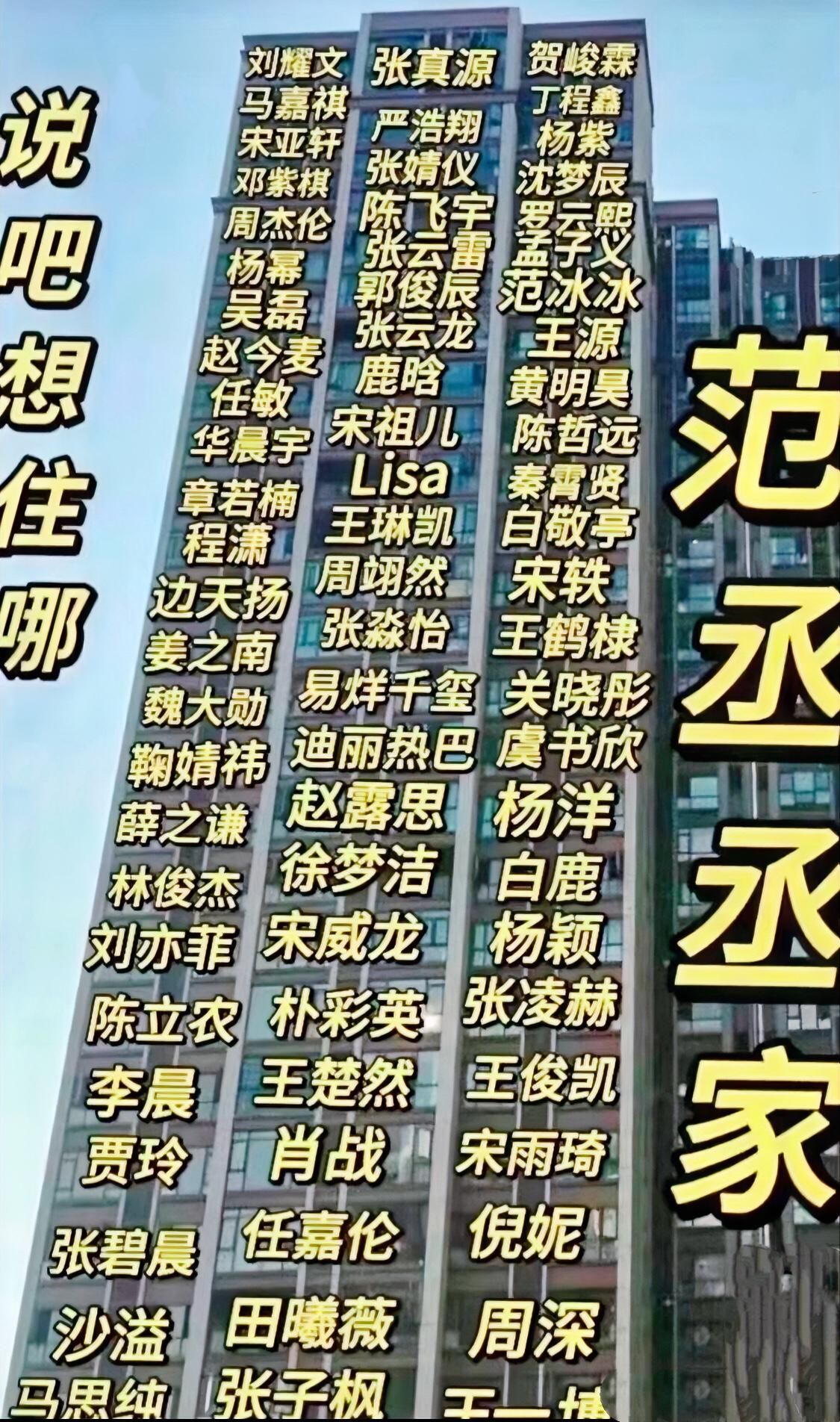 你想住哪个明星的家[吐舌头眯眼睛笑]