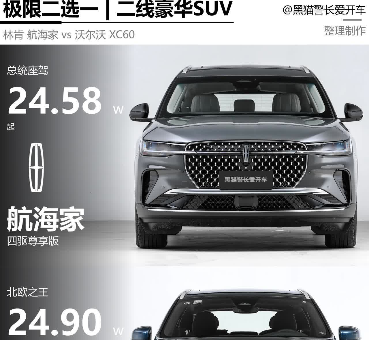 🚀动力✅航海家：2.0T+8AT，258匹马力，390牛米扭矩✅XC6