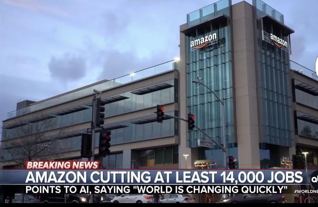 亚马逊将裁员14000人，这是自2022年后最大规模的裁员，即使在面临节假日购物