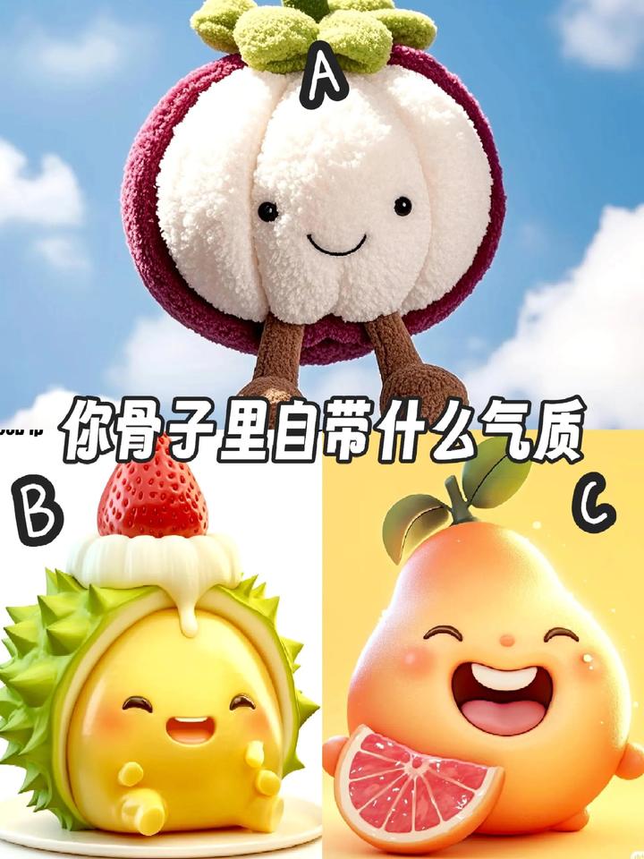 测测你骨子里自带什么气质？？下面几幅图的水果，你会选择哪一幅图的呢？据说这个