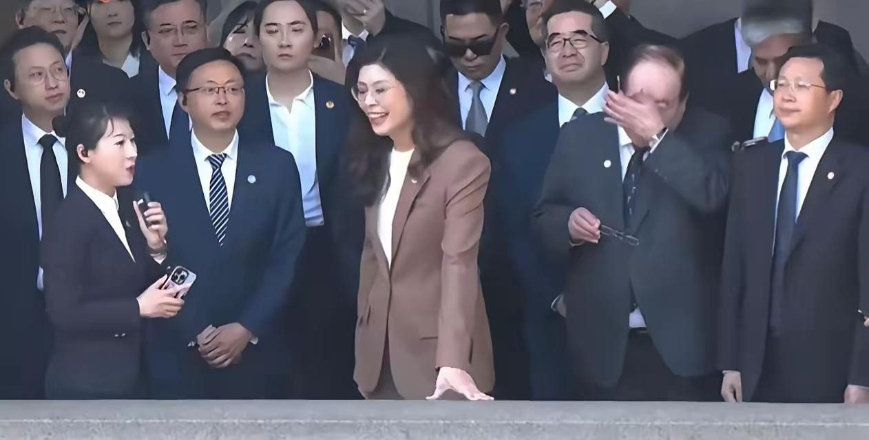 郑丽文旁边那位禁不住抹眼泪的，听说是国民党的副主席和中央委员会的秘书长，也算是个