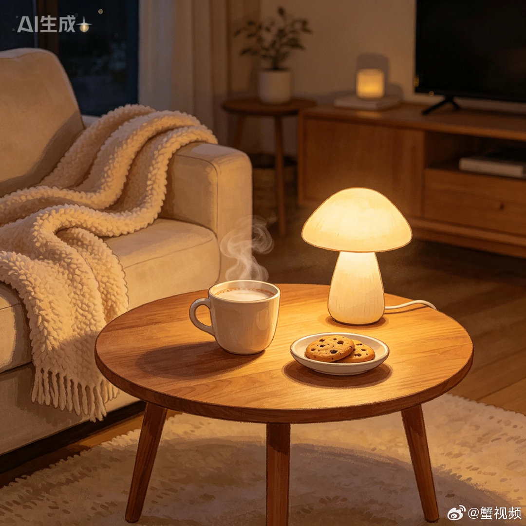 晚安：月色漫过檐角，放下疲惫。#由AI生成图片##晚安#​