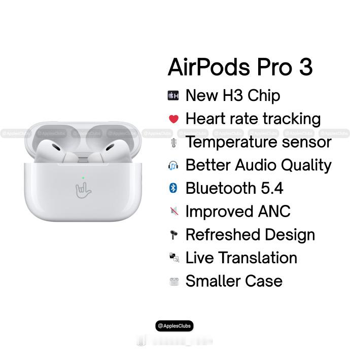 AirPodsPro3耳机前瞻看了一下尺寸，好像充电仓要比AirPodsPr