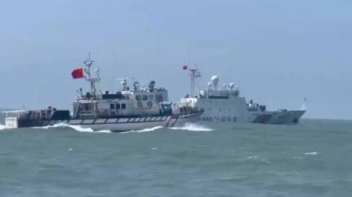 只剩下最后5公里就登陆！金门海域发生激烈对峙，不顾台舰艇围堵，48小时内海警船多