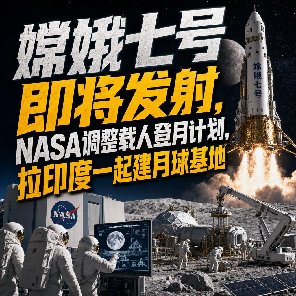 突发！中美登月竞赛，只差几个月就要见分晓了。嫦娥七号已经蓄势待发，长征五号遥十