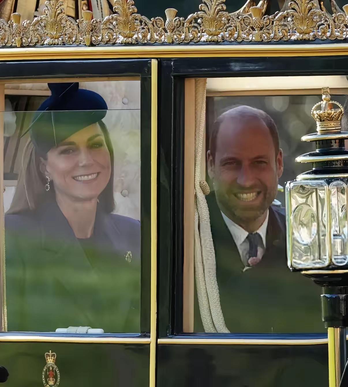 这样一看，威廉的沧桑和憔悴，还是比凯特“略胜一筹”！复出后的凯特，虽有苍老了许