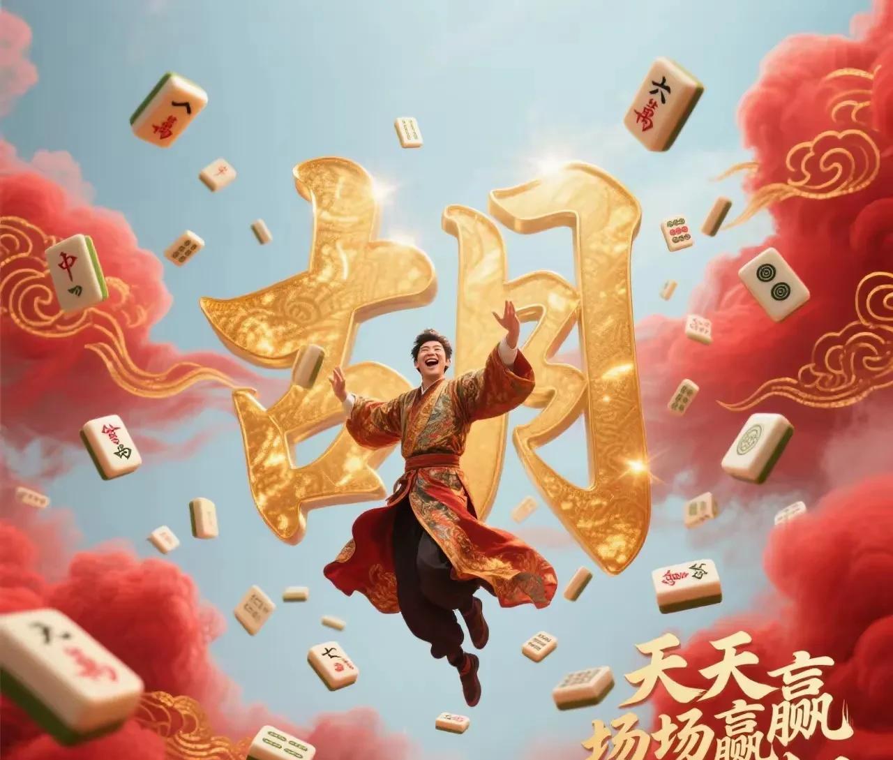 -天天赢场场赢：手气持续狂飙，把把都是顺风局～-手气如虹：抓牌即胡，麻将桌