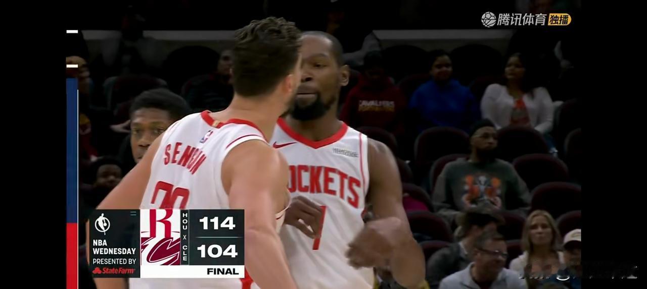 杜兰特20分！火箭114比104战胜骑士！申京28分，已经成为这支火箭队的绝对核