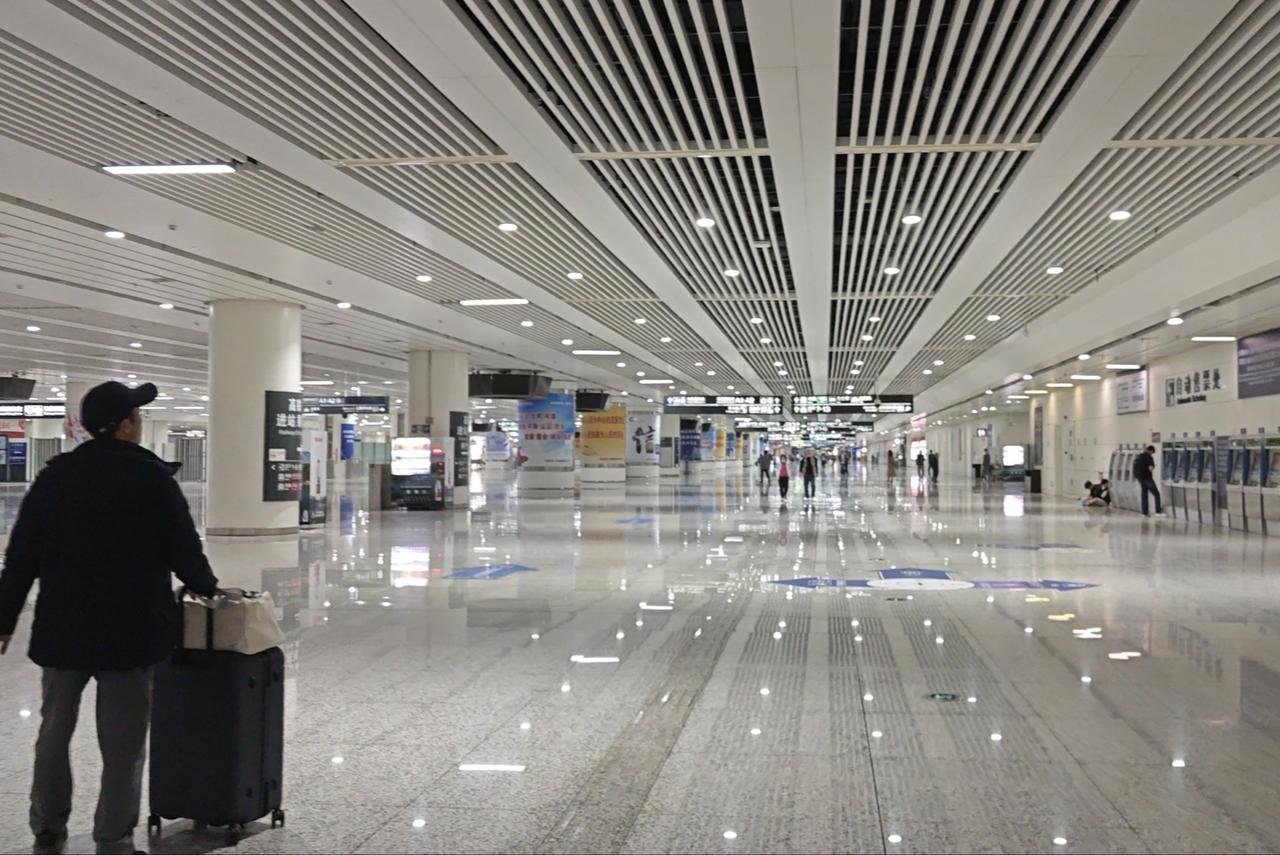 见识一下亚洲最大的地下火车站。来深圳这么多年了，第一次到亚洲最大的地下高铁站福田