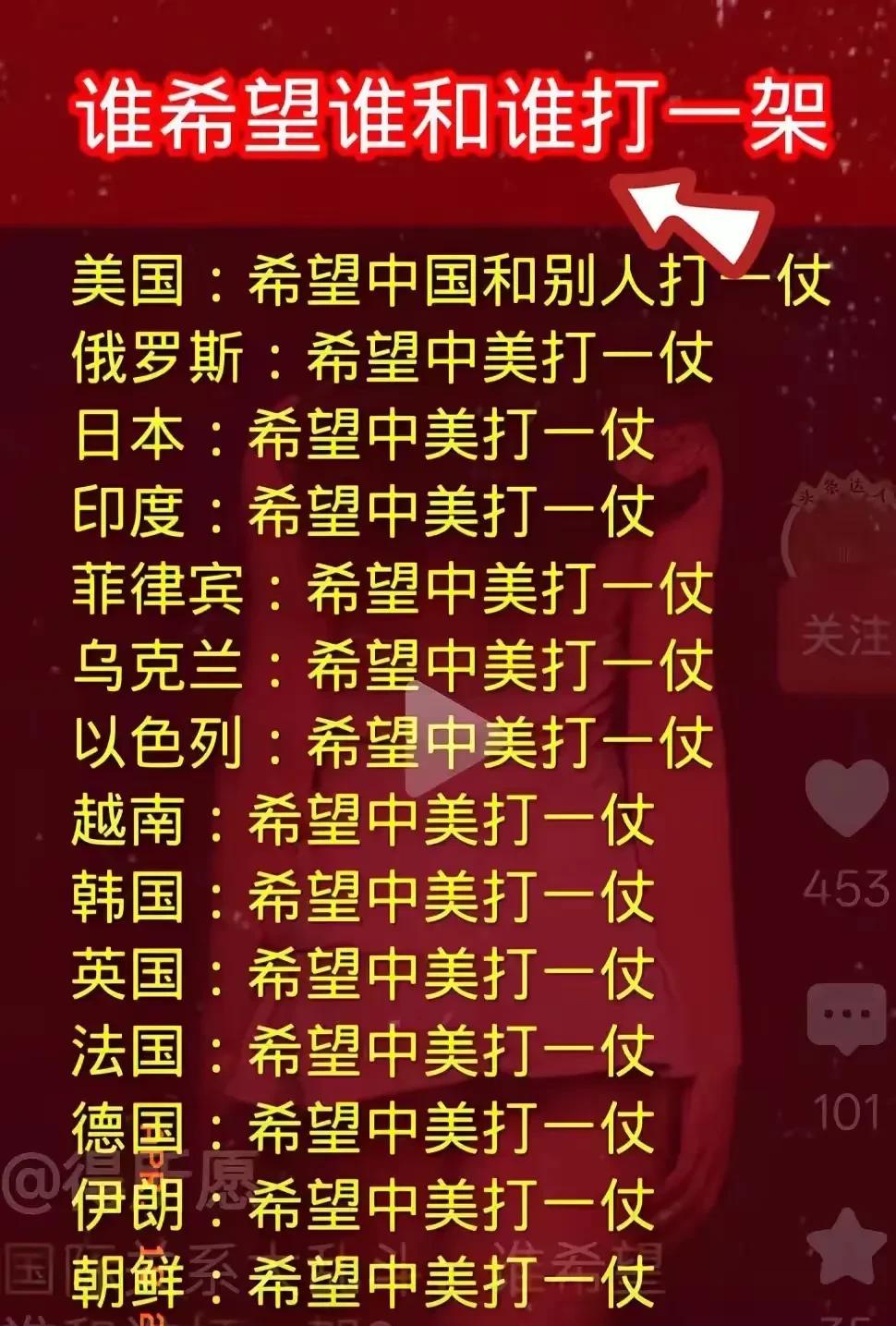 乱说，中国希望世界和平