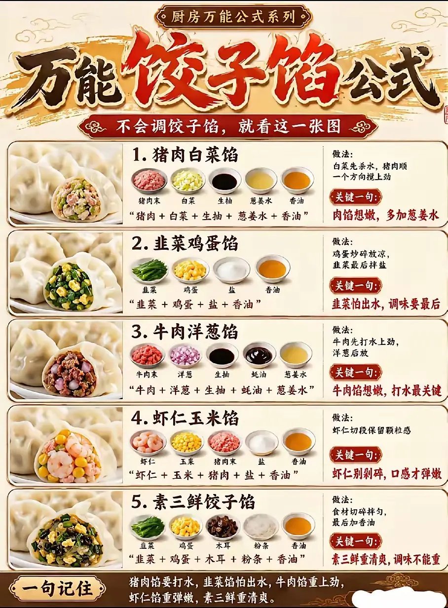 “厨房万能酱汁系列，建议收藏。”