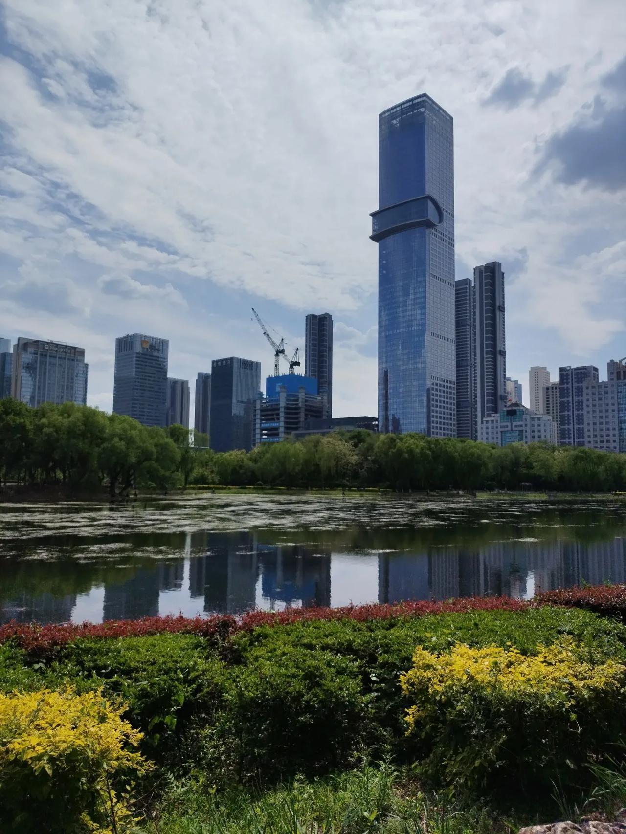美丽的大沈阳。沈阳南湖公园岸边随拍。