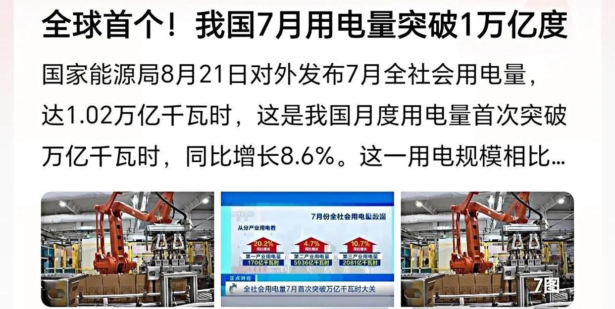 美国：我一年发电量4.4万亿度印度：我一年发电量1.9万亿度俄罗斯：我一年发