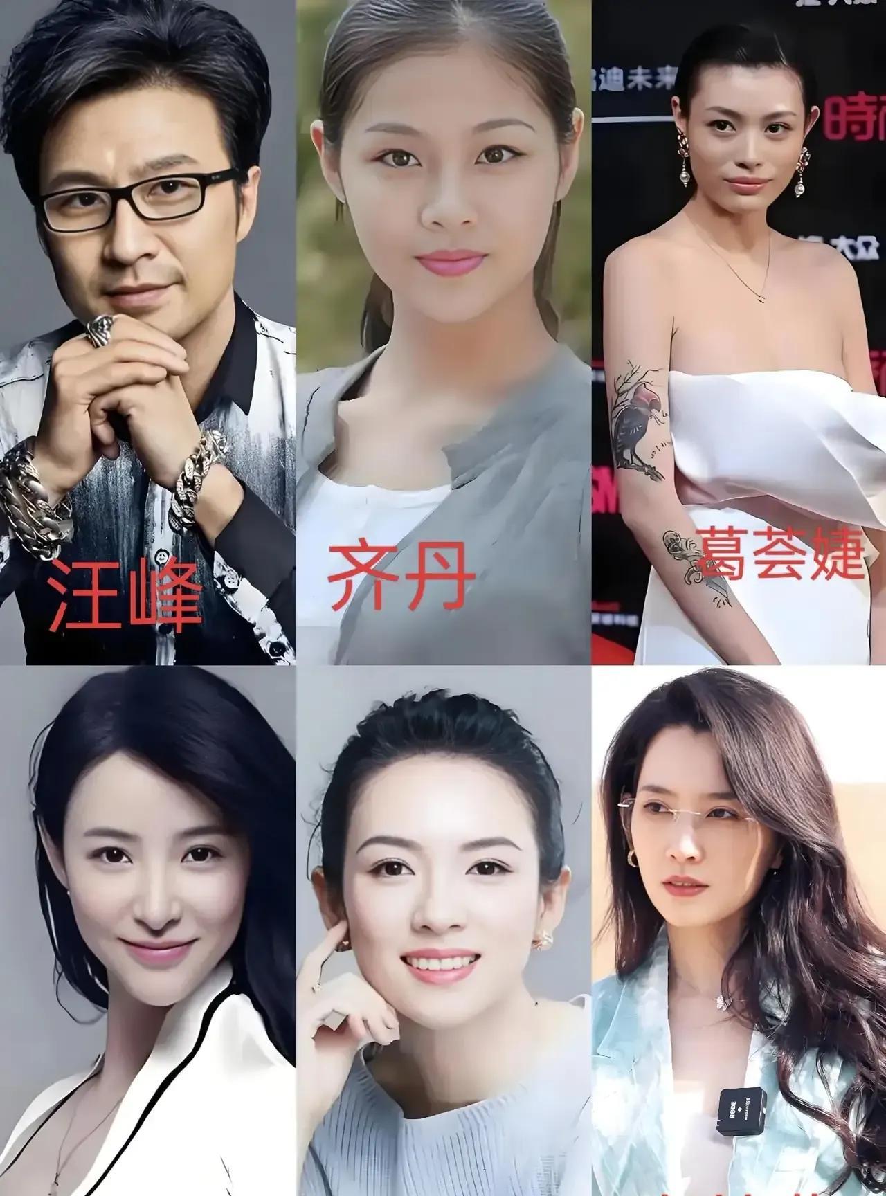 汪峰的5个历任妻子和女友中，感觉森林北和他最有夫妻相。两人都戴着眼镜，看着都很有