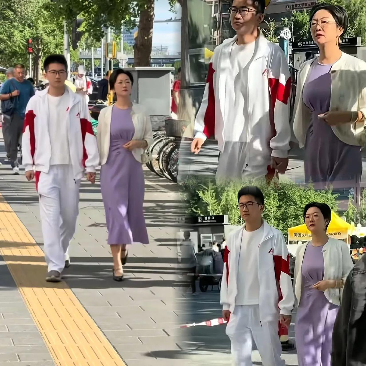 这位妈妈的气质，气场，简直了，好强大。孩子是人大附中的，不敢想，这孩子以后的