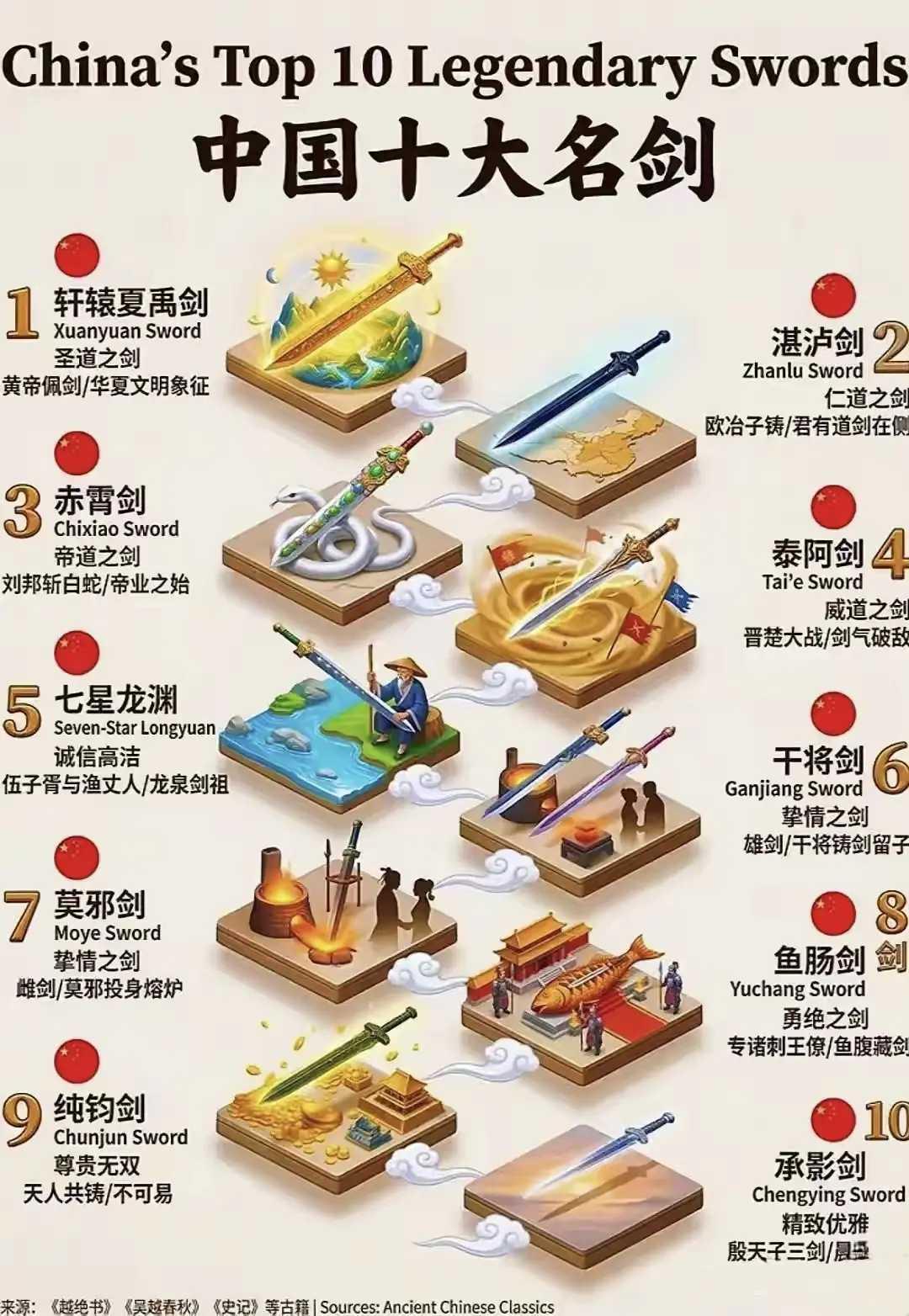 这个十大名剑，你认识几把？