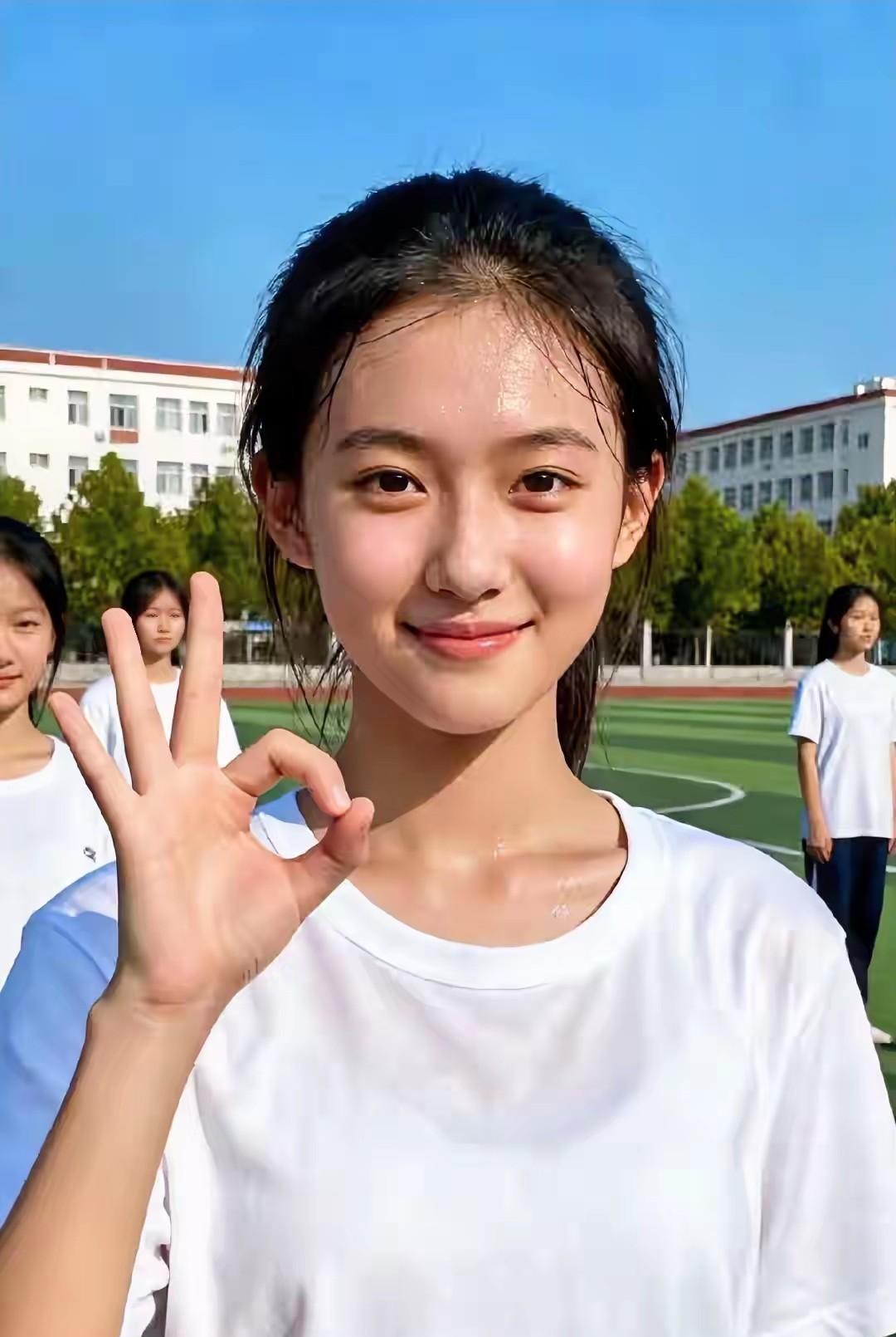 天呐！这小美女素颜上镜也太绝了，说是美女天花板一点不夸张，妥妥的校花级别颜值。