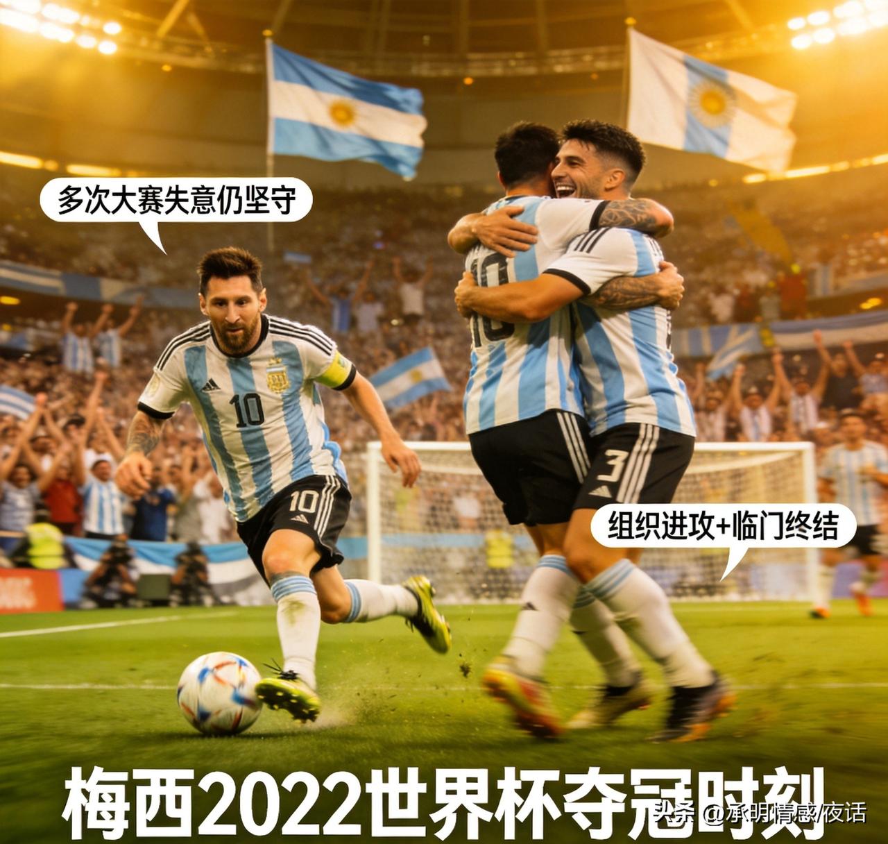 世界杯我最喜欢的球员就是梅西。他带着阿根廷拿了2022年世界杯冠军。他职业生涯
