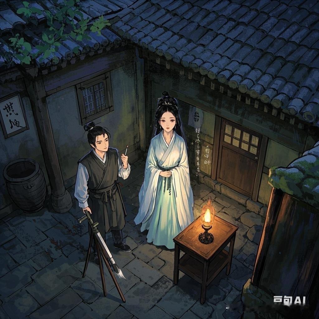 孤男寡女清河镇外的破庙，本是避雨的去处，偏生今夜挤了两个素不相识的人。男