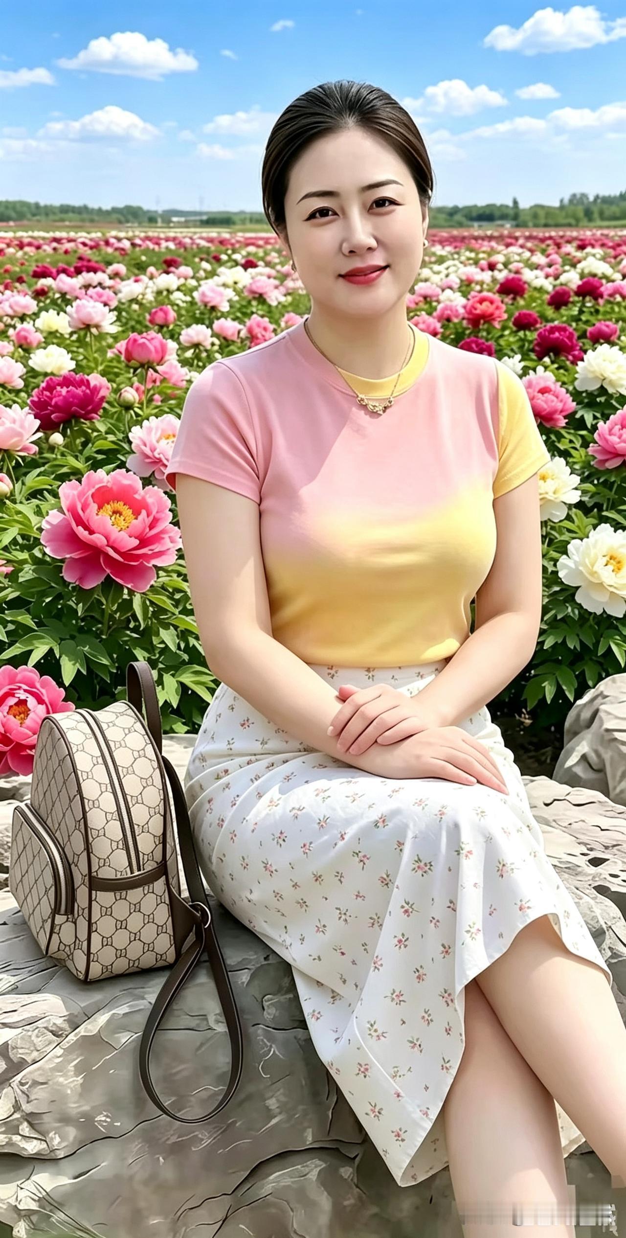 不必追赶热闹人潮，一方牡丹大田，安放日常所有细碎疲惫很多人总觉得赏花要挑热