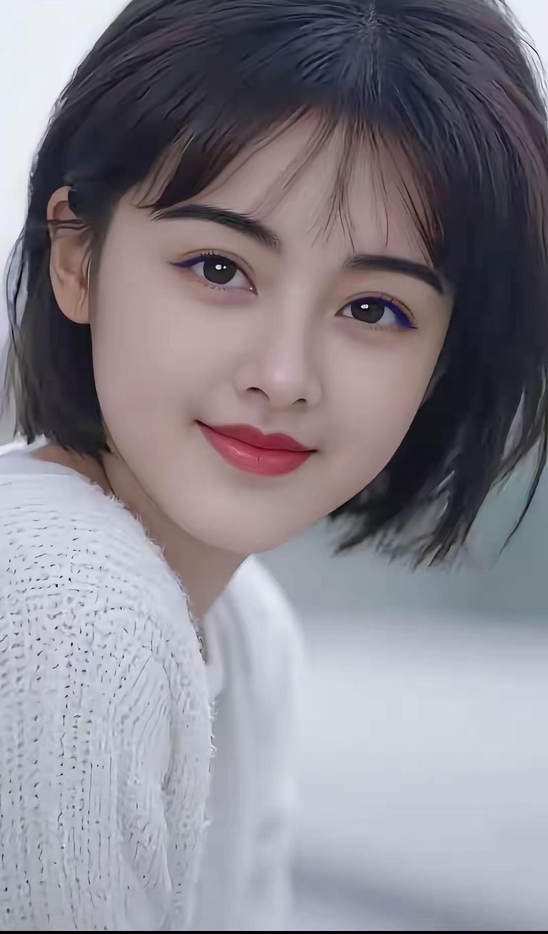 温柔甜美的微笑，白色毛衣的清新，冬日里的暖阳。高雅气质美女美女人像群