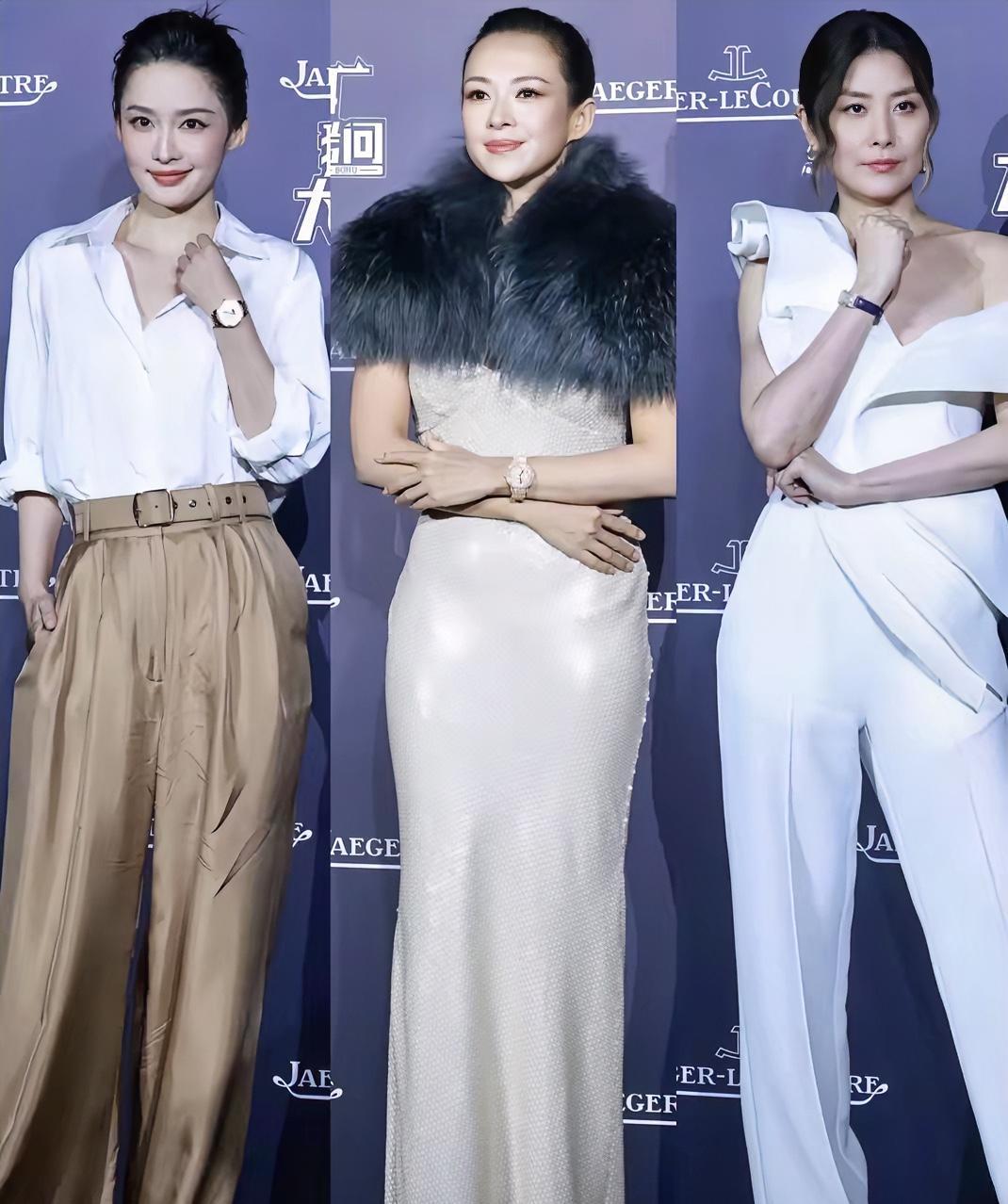 这么一对比，章子怡输在了裙子上，还是穿裤子有气场，你们看看李沁和陈慧琳就知道了