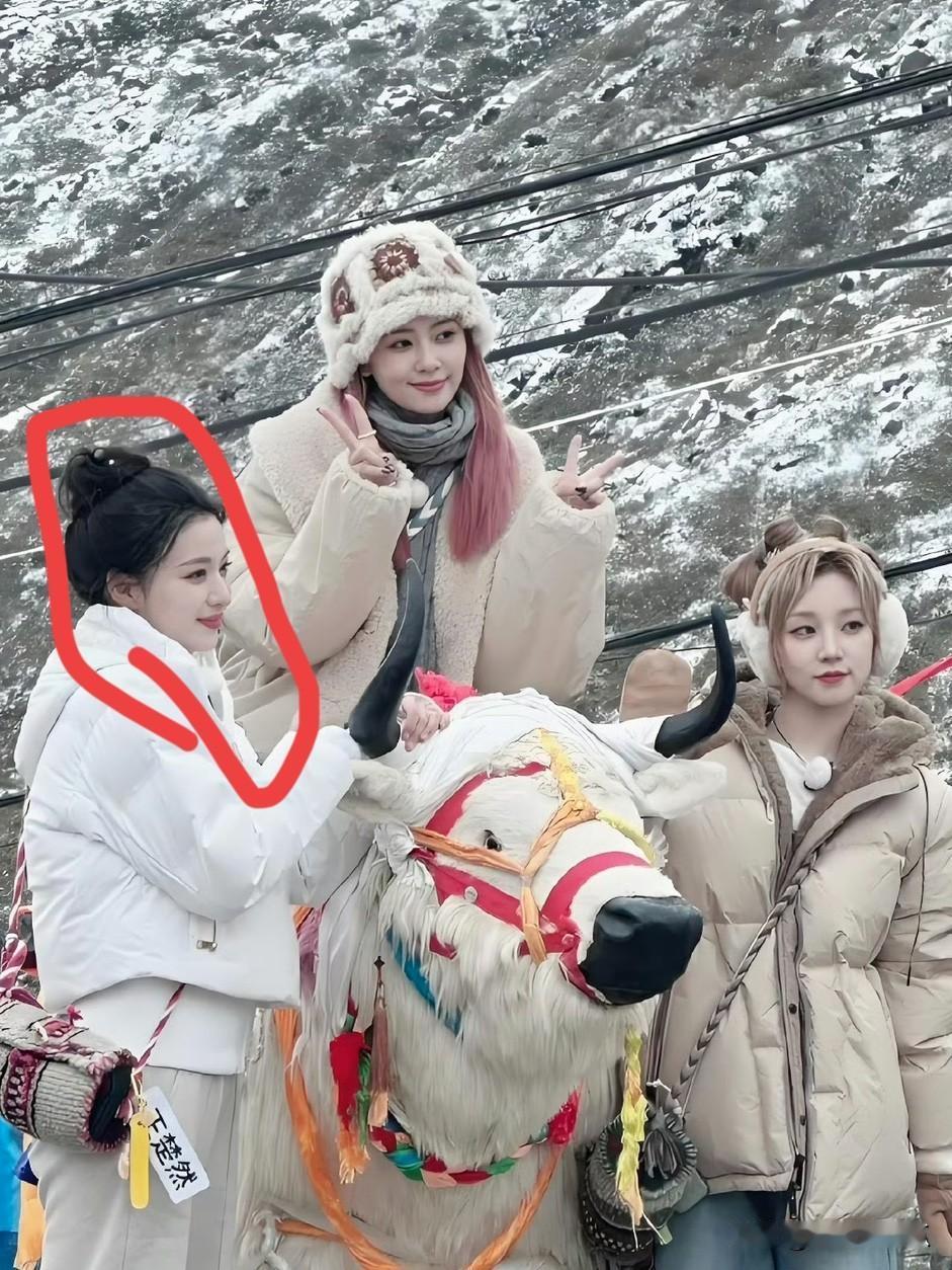 白鹿沉默了张雨琦也沉默了她们都没想到三个人拍照，王楚然竟然这么明显的比她们白