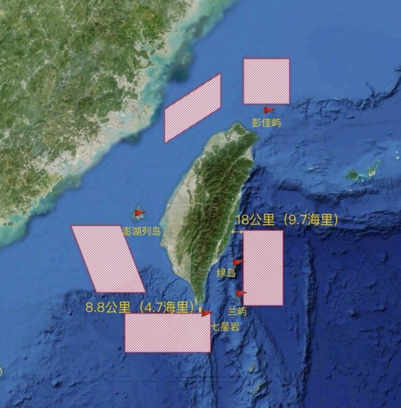 台岛的12海里？不存在的。都是我们自己的地方，自己的军舰在自己的地方，多近都