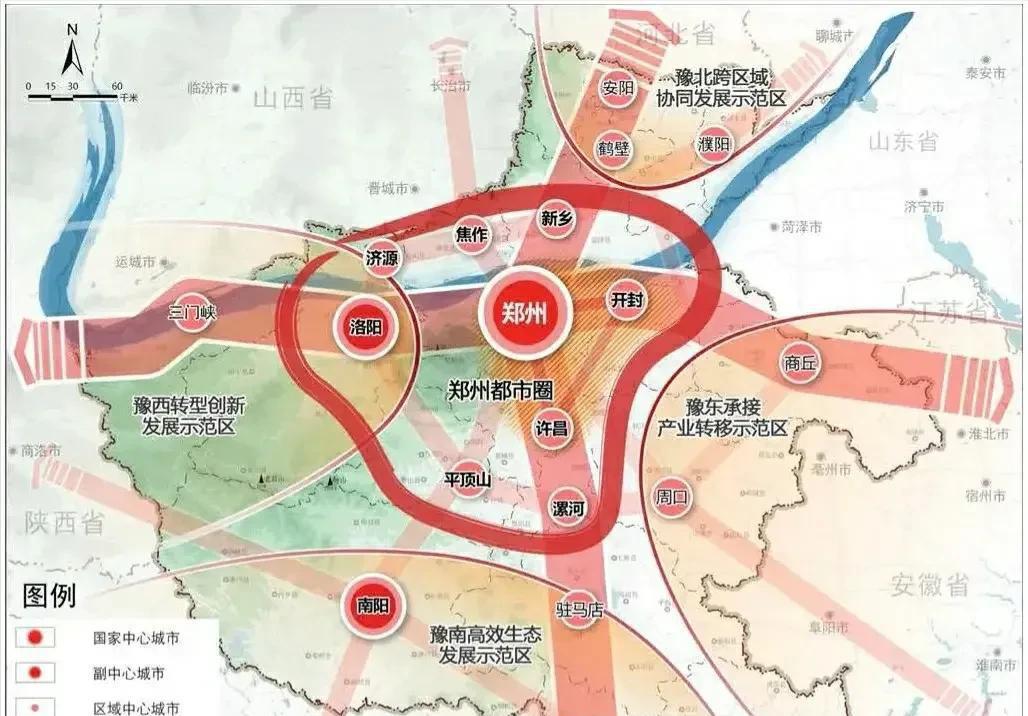 这个强降雨预报示意图竟然与郑州大都市圈天然的重叠了。如图所示，9月10-11日