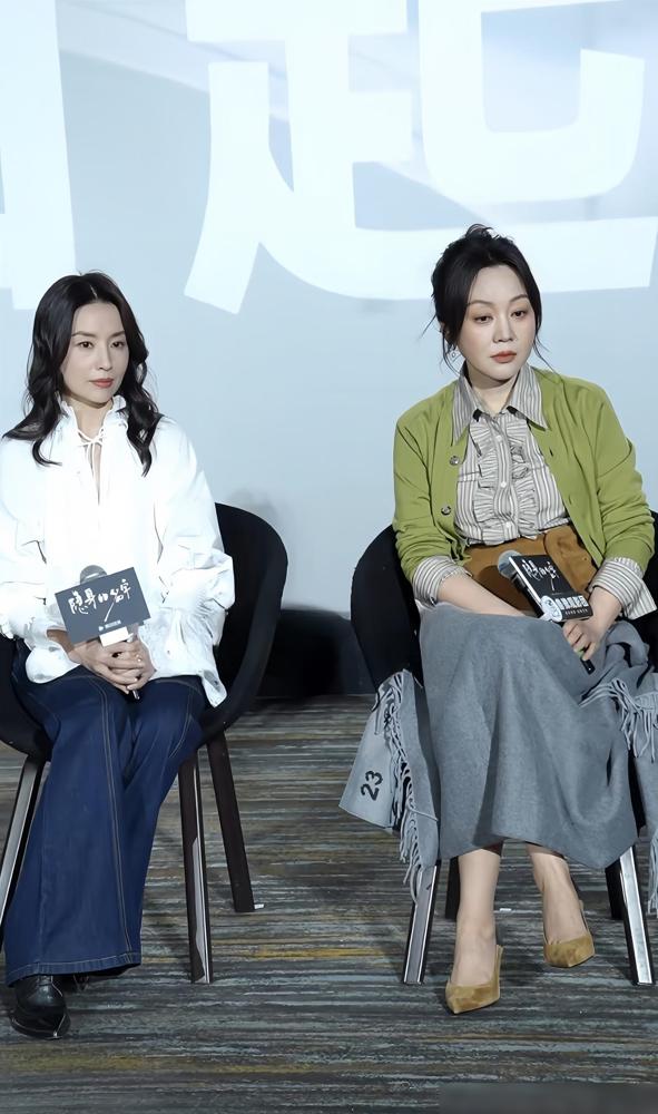 董洁用上万的衬衫撑场子，旁边闫妮一件绿毛衣，直接把她干沉默了董洁用上万的衬衫撑