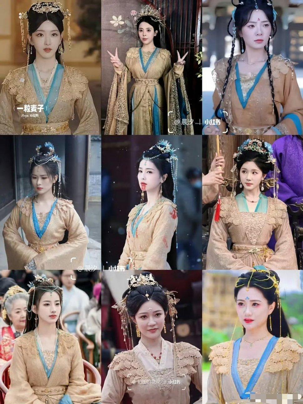 这套也报看啊有必要这么多人都穿一遍吗不是说长月的衣服开创了华丽风的先河嘛，以