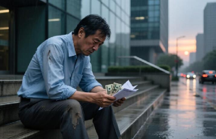 有个朋友的老公今天被裁员，有车没房，生了三个娃，最大的才8岁。朋友中午给我打电