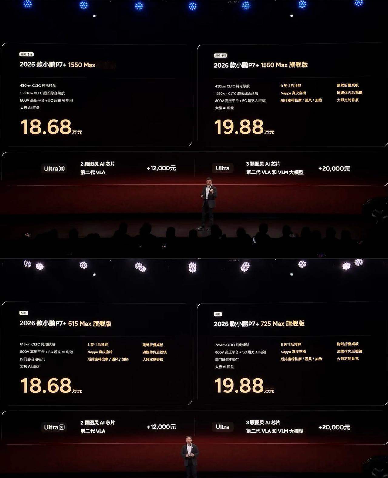 新款小鹏P7+18.68万元起售!1550MAX科技版18.68万元（